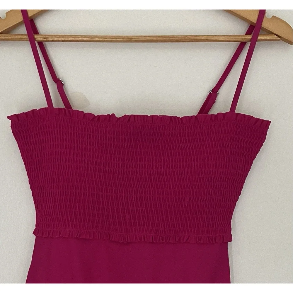 J. Crew Factory Smocked One Piece In Brilliant Plum Size Small